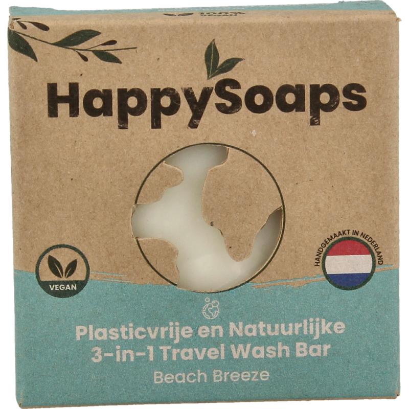 Happysoaps 3-in-1 Travel wash beach 40g