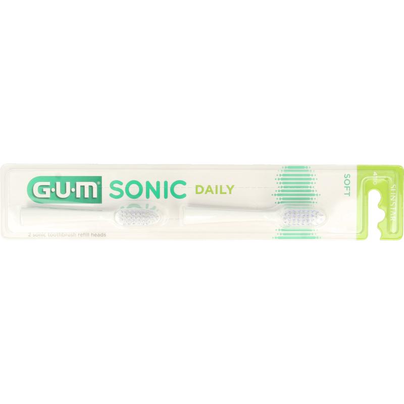 GUM Sonic opzetborstel wit 2st