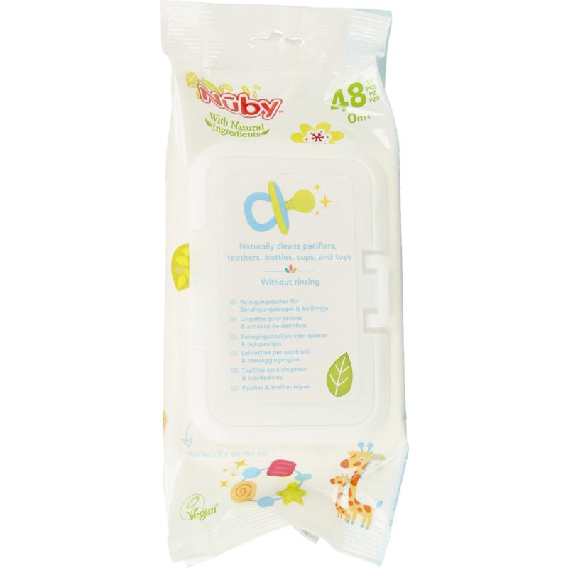 Nuby Fopspeen+bijtringdoekjes 48st