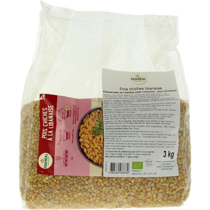Primeal Libaneese kikkererwten bio 3kg