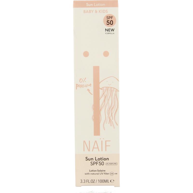 Naif Zon baby & kids lotion parfumvrij SPF50 100ml