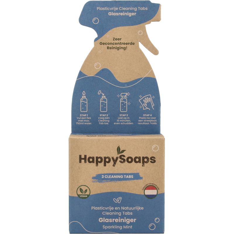 Happysoaps Cleaning tabs glasreiniger sparkling mint 3st