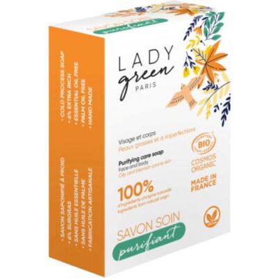 Lady Green Purifying care soap face & body 100g