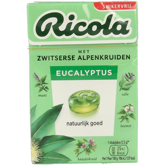 Ricola Eucalyptus suikervrij 50g