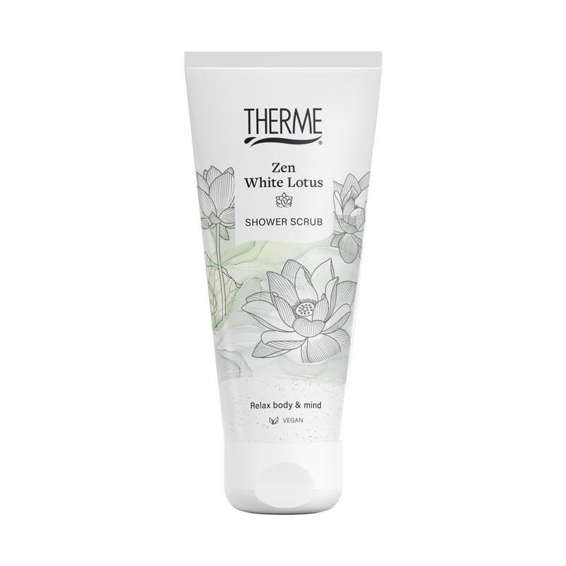 Therme Zen white lotus rice shower scrub 200ml