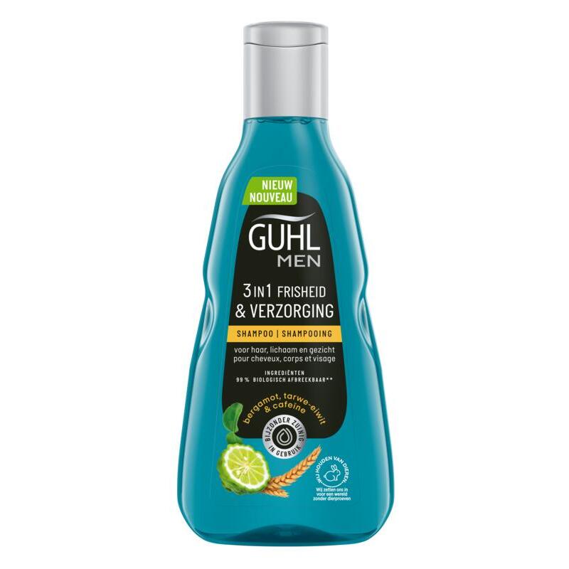 Guhl Man 3-in-1 frisheid & verzorging shampoo 250ml