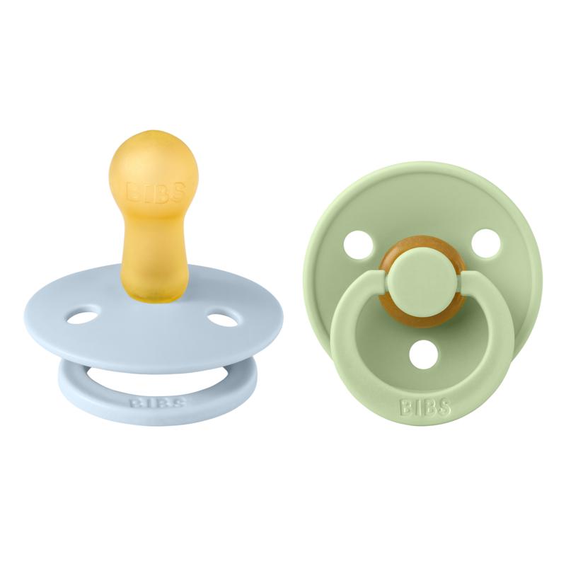 Bibs Fopspeen maat 2 - baby blue/pistachio 2pack 2st