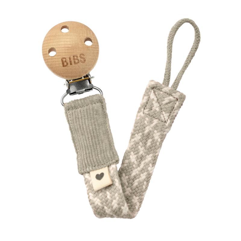 Bibs Pacifier clip sand/ivory 1st