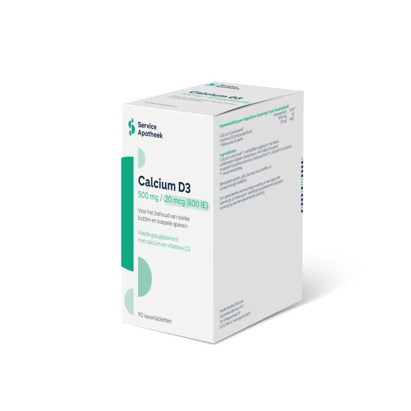 Service Apotheek Calcium/Vitamine D3 500mg/800IE 90kt
