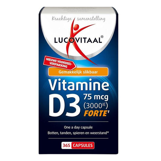 Lucovitaal Vitamine D3 75mcg 3000IE 365ca