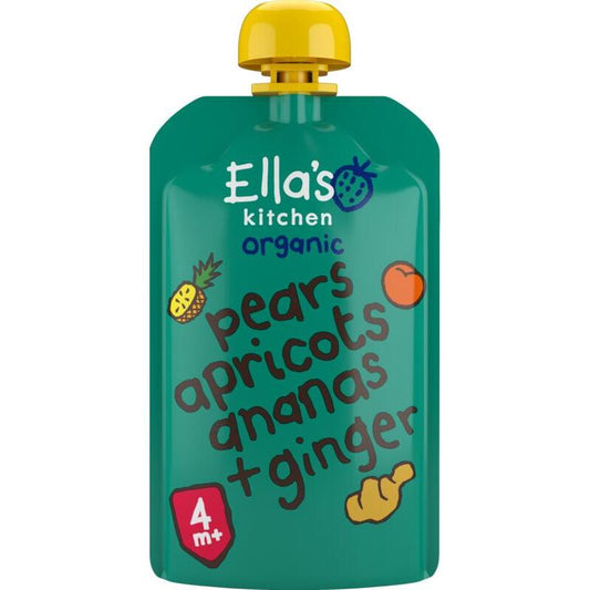 Ella's Kitchen pear apricots ananas gingher4+ 120g