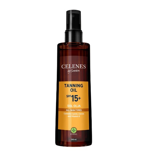 Celenes herbal tanning oil skin spf15+ 200ml