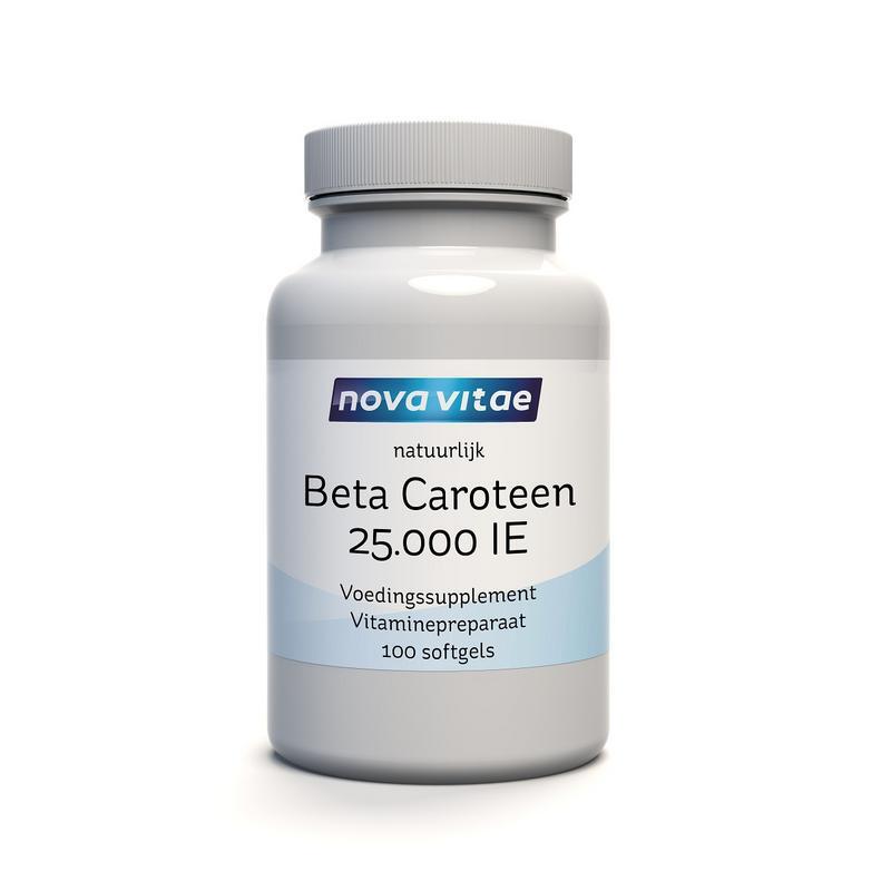 Nova Vitae Beta caroteen 25000iu natuurlijk 100ca