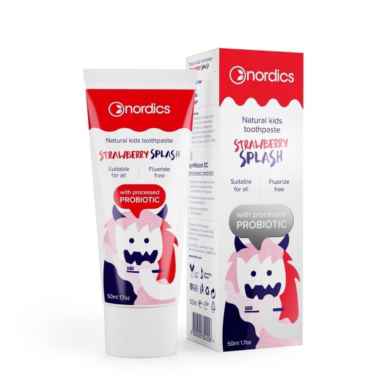 Nordics Kids toothpaste probiotic strawberry splash 50ml