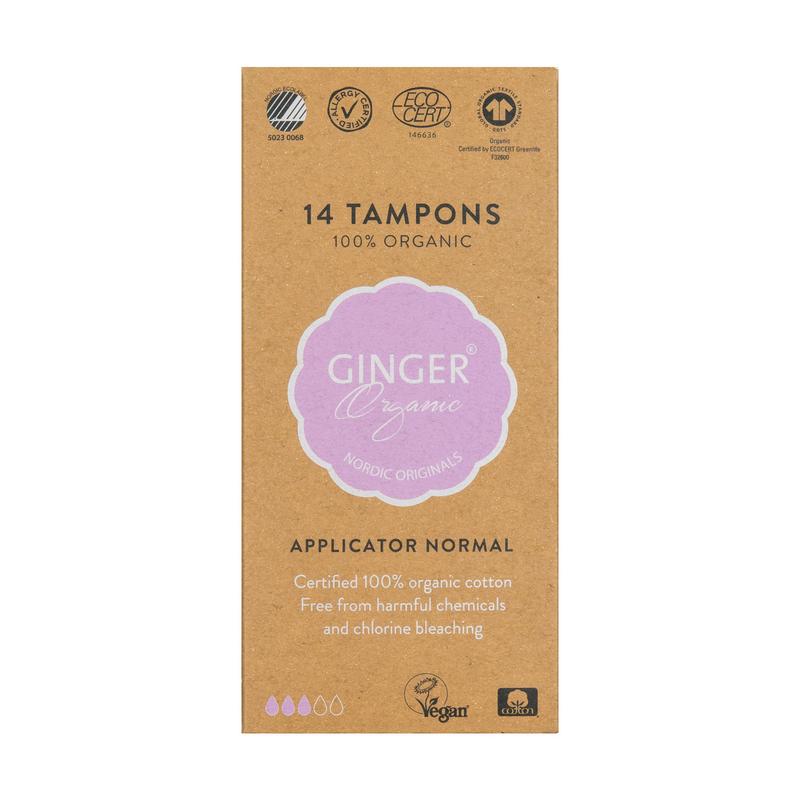 Ginger Organic Tampon normaal met applicator 14st