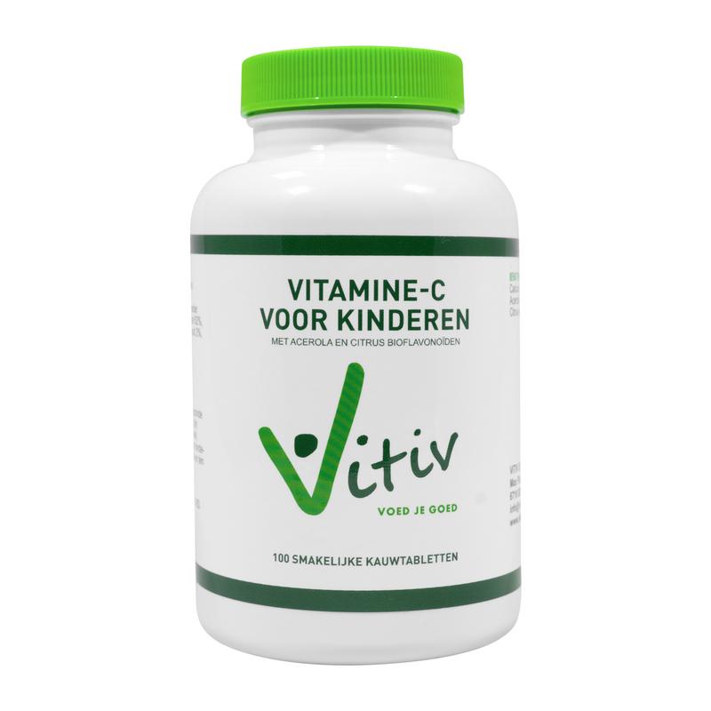 Vitiv Kinder vitamine C zuurvrij 120mg 100kt