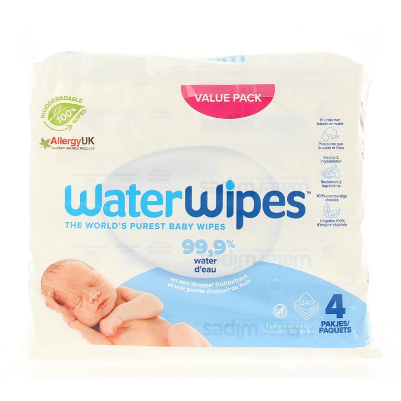 Waterwipes Babydoekjes 4-pak 240st