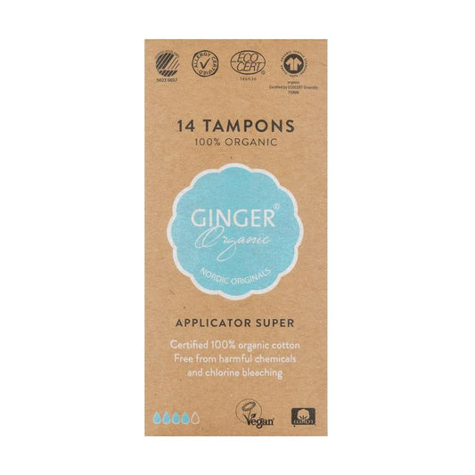 Ginger Organic Tampon super met applicator 14st