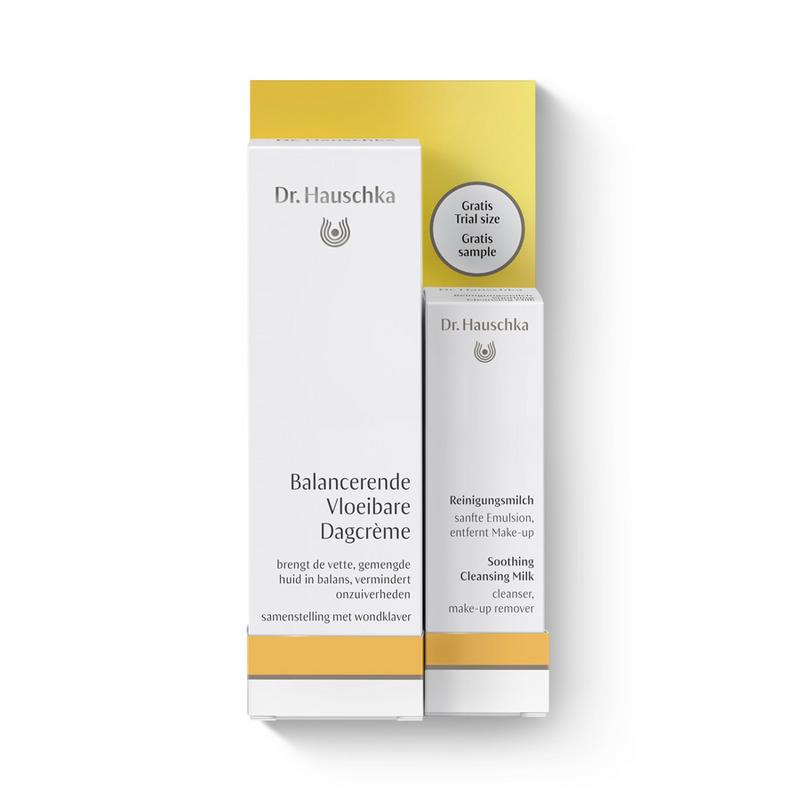 Hauschka Balancerende vloeibare creme en reiningingsmelk 1set