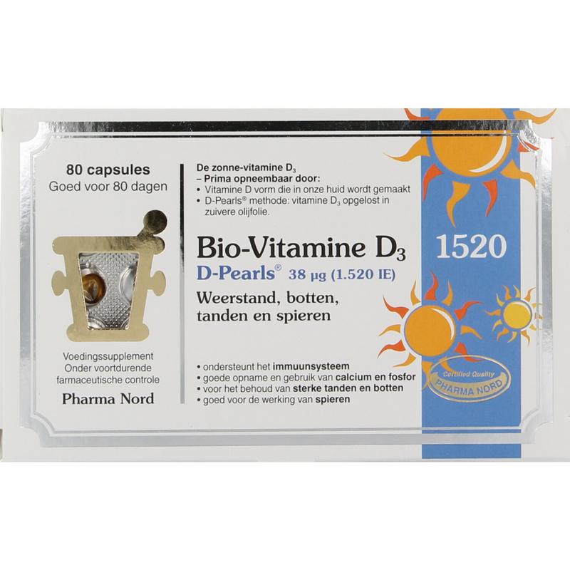 Pharma Nord Bio vitamine D3 38 mcg 80ca