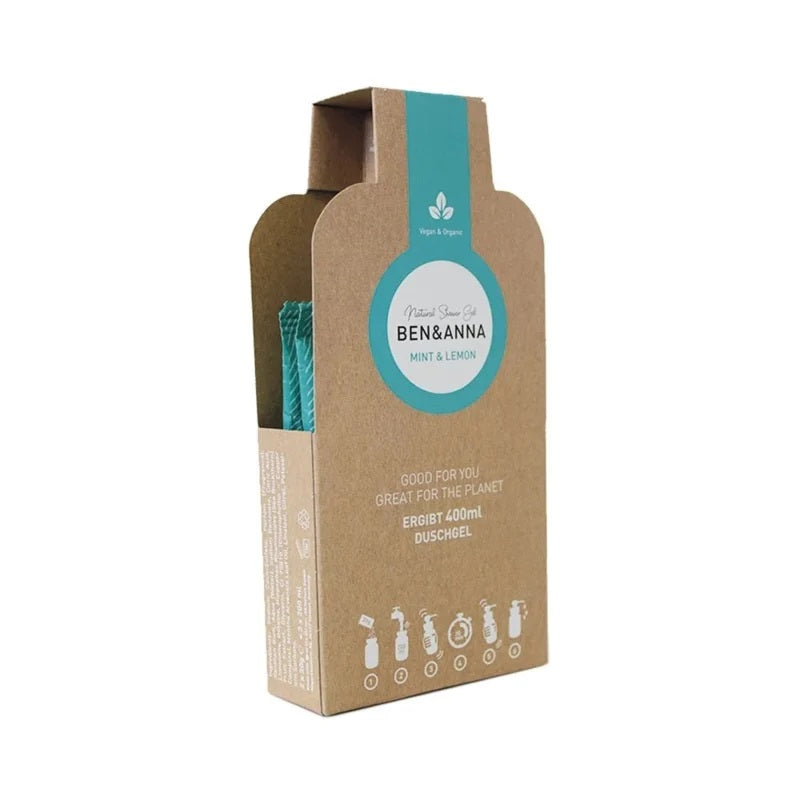 Ben & Anna Showergel flakes mint & lemon 2st
