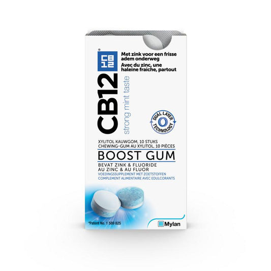 CB12 Mondverzorging boost kauwgom strong mint 10st